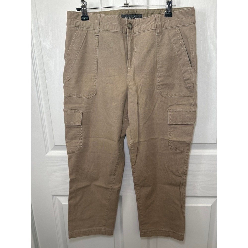Eddie Bauer Women's Beige Carpenter Capri Pants Size 8